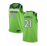 Men's Nike Minnesota Timberwolves #21 Kevin Garnett Swingman Green NBA Jersey Statement Edition