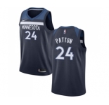 Men's Nike Minnesota Timberwolves #24 Justin Patton Swingman Navy Blue Road NBA Jersey - Icon Edition