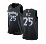Men's Nike Minnesota Timberwolves #25 Derrick Rose Swingman Black Hardwood Classics Jersey