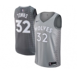 Men's Nike Minnesota Timberwolves #32 Karl-Anthony Towns Swingman Gray NBA Jersey - City Edition