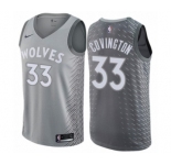 Men's Nike Minnesota Timberwolves #33 Robert Covington Authentic Gray NBA Jersey - City Edition