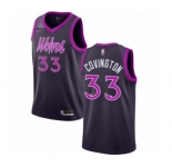 Men's Nike Minnesota Timberwolves #33 Robert Covington Authentic Purple NBA Jersey - City Edition