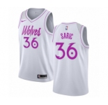 Men's Nike Minnesota Timberwolves #36 Dario Saric White Swingman Jersey - Earned Edition