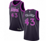 Men's Nike Minnesota Timberwolves #43 Anthony Tolliver Authentic Purple NBA Jersey - City Edition