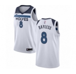 Men's Nike Minnesota Timberwolves #8 Jerryd Bayless Authentic White NBA Jersey - Association Edition