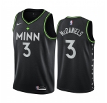 Nike Timberwolves #3 Jaden McDaniels Black NBA Swingman 2020-21 City Edition Jersey
