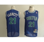 nba minnesota timberwolves #21 garnett blue-1