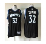 nba minnesota timberwolves #32 towns black[revolution 30 swingman]