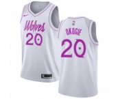 Women's Nike Minnesota Timberwolves #20 Josh Okogie White Swingman Jersey - Earned Edition
