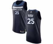 Women's Nike Minnesota Timberwolves #25 Derrick Rose Authentic Navy Blue NBA Jersey - Icon Edition