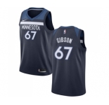 Women's Nike Minnesota Timberwolves #67 Taj Gibson Swingman Navy Blue Road NBA Jersey - Icon Edition