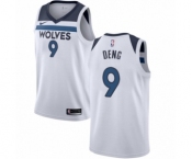 Women's Nike Minnesota Timberwolves #9 Luol Deng Swingman White NBA Jersey - Association Edition