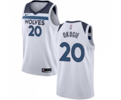 Youth Nike Minnesota Timberwolves #20 Josh Okogie Swingman White NBA Jersey - Association Edition