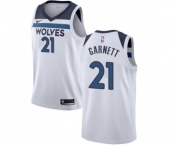 Youth Nike Minnesota Timberwolves #21 Kevin Garnett Authentic White NBA Jersey - Association Edition