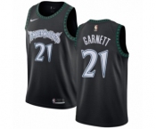 Youth Nike Minnesota Timberwolves #21 Kevin Garnett Swingman Black Hardwood Classics Jersey