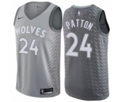 Youth Nike Minnesota Timberwolves #24 Justin Patton Swingman Gray NBA Jersey - City Edition