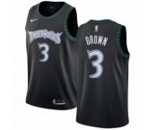 Youth Nike Minnesota Timberwolves #3 Anthony Brown Swingman Black Hardwood Classics Jersey
