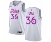Youth Nike Minnesota Timberwolves #36 Dario Saric White Swingman Jersey - Earned Edition
