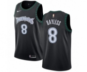 Youth Nike Minnesota Timberwolves #8 Jerryd Bayless Swingman Black Hardwood Classics Jersey