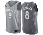 Youth Nike Minnesota Timberwolves #8 Nemanja Bjelica Swingman Gray NBA Jersey - City Edition