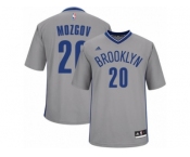 Men Adidas Brooklyn Nets #20 Timofey Mozgov Authentic Gray Alternate NBA Jersey