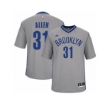 Men Adidas Brooklyn Nets #31 Jarrett Allen Swingman Gray Alternate NBA Jersey