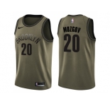 Men Nike Brooklyn Nets #20 Timofey Mozgov Green Salute to Service NBA Swingman Jersey