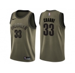 Men Nike Brooklyn Nets #33 Allen Crabbe Green Salute to Service NBA Swingman Jersey