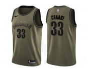 Men Nike Brooklyn Nets #33 Allen Crabbe Green Salute to Service NBA Swingman Jersey