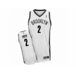 Men's Adidas Brooklyn Nets #2 Randy Foye Authentic White Home NBA Jerse