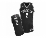 Men's Adidas Brooklyn Nets #2 Randy Foye Swingman Black Road NBA Jersey
