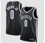 Men's Brooklyn Nets #0 Mikel Brown Jr 2026 Draft Icon Edition Stitched Basketball Jersey