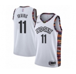 Men's Brooklyn Nets #11 Kyrie Irving Authentic White Basketball Jersey - 2019-20 City Edition