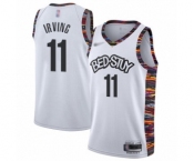 Men's Brooklyn Nets #11 Kyrie Irving Swingman White Basketball Jersey - 2019-20 City Edition