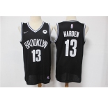 Men's Brooklyn Nets #13 Harden Swingman Black Basketball Jersey 2021 New