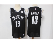 Men's Brooklyn Nets #13 Harden Swingman Black Basketball Jersey 2021 New