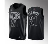 Men's Brooklyn Nets #21 Noah Clowney Black 2023 Draft Statement Edition Stitched Basketball Jersey