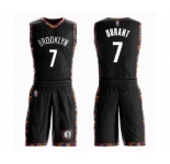 Men's Brooklyn Nets #7 Kevin Durant Authentic Black Basketball Suit Jersey - City Edition