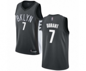 Men's Brooklyn Nets #7 Kevin Durant Swingman Gray Basketball Jersey Statement Edition