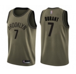 Men's Brooklyn Nets #7 Kevin Durant Swingman Green Salute to Service Basketball Jersey
