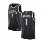 Men's Nike Brooklyn Nets #1 D'Angelo Russell Swingman Black Road NBA Jersey - Icon Edition