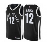 Men's Nike Brooklyn Nets #12 Joe Harris Authentic Black NBA Jersey - City Edition