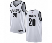 Men's Nike Brooklyn Nets #20 Timofey Mozgov Swingman White NBA Jersey - Association Edition