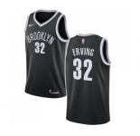 Men's Nike Brooklyn Nets #32 Julius Erving Swingman Black Road NBA Jersey - Icon Edition