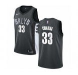 Men's Nike Brooklyn Nets #33 Allen Crabbe Swingman Gray NBA Jersey Statement Edition