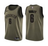 Men's Nike Brooklyn Nets #6 Jared Dudley Swingman Green Salute to Service NBA Jersey