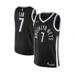Men's Nike Brooklyn Nets #7 Jeremy Lin Swingman Black NBA Jersey - City Edition