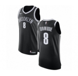 Men's Nike Brooklyn Nets #8 Spencer Dinwiddie Authentic Black NBA Jersey - Icon Edition