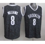 nba brooklyn nets #8 williams black leopard print[2014 new]