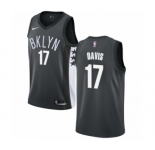 Women's Nike Brooklyn Nets #17 Ed Davis Authentic Gray NBA Jersey Statement Edition